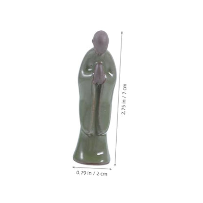 Abaodam 1pc Meditating Buddha Figurine Zen Monk Statue for Decor Decorative Ceramic Sculpture for Bonsai and Miniature Landscapes Meaningful for Serenity and Tranquility