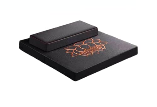 Handcrafted Meditation Mat,Large and Meditation Cushion,Portable Foldable Floor Cushion Outdoor Coconut Fibre Linen Yoga Cushion(Size:28x28inch,Color:Black) - color: Black, size: 28x28inch