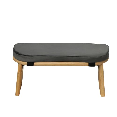 Meditation Bench Basic Kneeling Ergonomic Seat Meditation Stool,Folding Yoga Stool, Sturdy Prayer Bench,Comfortable for Kneeling or Sitting, Dark Grey - color: Dark Grey, size: 19.5 × 7.8 × 6.7inch