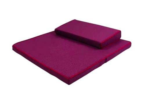 Meditation Cushion - Floor Pillow for Adults - Floor Seating & Meditation Pillow - Yoga Bolster with Washable Cover(Size:60x60cm(24x24inch),Color:Purple1) - color: Purple1, size: 60x60cm(24x24inch)