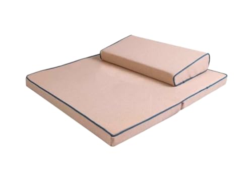 Large and Meditation Cushion,Square Handcrafted Meditation Mat,Portable Foldable Floor Cushion Outdoor Coconut Fibre Linen Yoga Cushion(Size:60x60cm(24x24inch),Color:Off white1) - color: Off White1, size: 60x60cm(24x24inch)