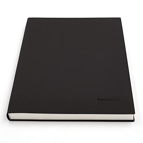 Large Blank Notebook Journal for Writing Drawing, Soft Faux Leather Cover, 100GSM Papers, 320 Pages, A4 8.4x11.4 inches Sketch Book (Black, Plain) - color: Black, Plain
