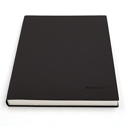 Large Blank Notebook Journal for Writing Drawing, Soft Faux Leather Cover, 100GSM Papers, 320 Pages, A4 8.4x11.4 inches Sketch Book (Black, Plain) - color: Black, Plain
