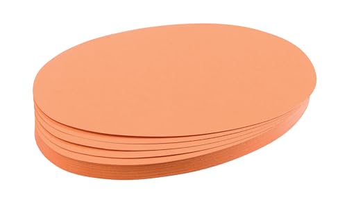 Franken UMZ 1119 04 Prompt Cards Oval 11 x 19 cm 130 GSM Pack of 500 Yellow 500 Stück red - color: Red, size: 500 Stück