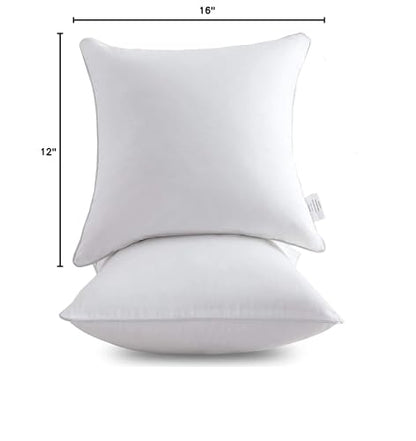 Oubonun 26 x 26 Pillow Inserts - Set of 2 - 100% Cotton Cover - 26 Inch Square - Decorative Pillow Inserts - White - style: 26x26 Inch (Pack of 2)