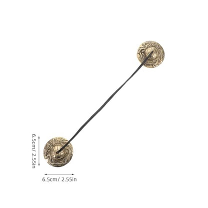 Tibetan Style Meditation Brass Chime Bells Handcrafted Percussion Instrument with Dragon Motif for Mindfulness Yoga and Healing