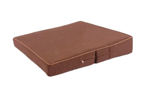 Large and Meditation Cushion,Square Handcrafted Meditation Mat,Portable Foldable Floor Cushion Outdoor Coconut Fibre Linen Yoga Cushion(Size:60x60cm(24x24inch),Color:Coffee1) - color: Coffee1, size: 60x60cm(24x24inch)