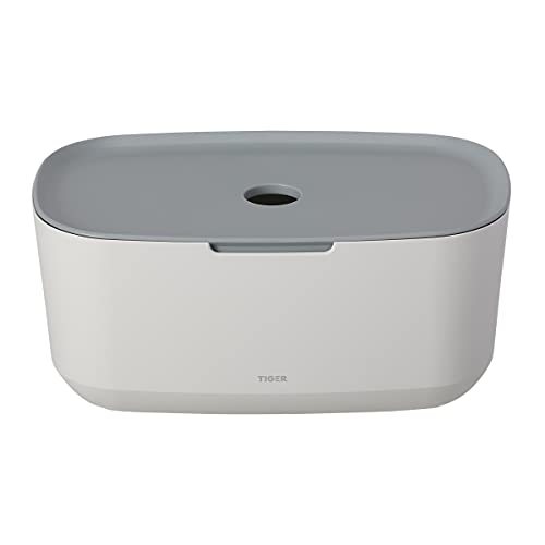 Tiger Tess Storage Box with lid White/Light Grey
