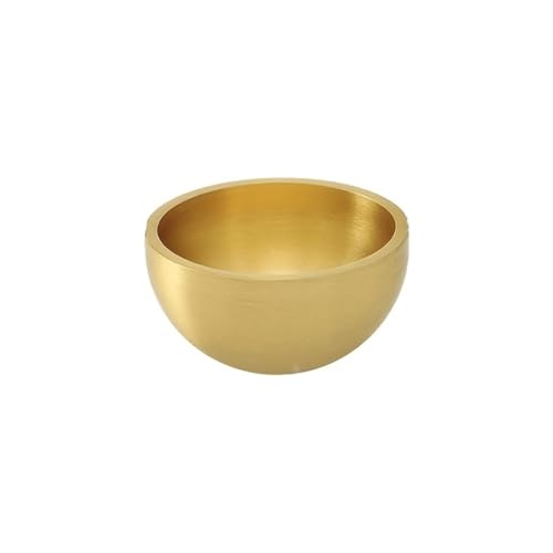 Mini Tibetan Singing Bowl Set Handmade Meditation Tool with Mallet and Cushion Portable Angel Sound Bowl for Stress and Relaxation (Gold, 4X2.3CM)