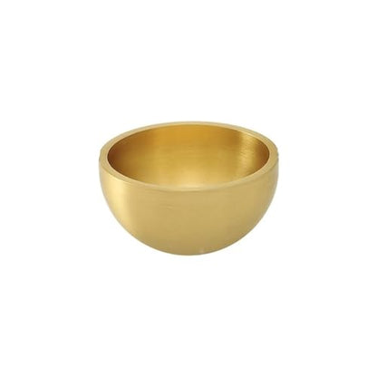 Mini Tibetan Singing Bowl Set Handmade Meditation Tool with Mallet and Cushion Portable Angel Sound Bowl for Stress and Relaxation (Gold, 4X2.3CM)