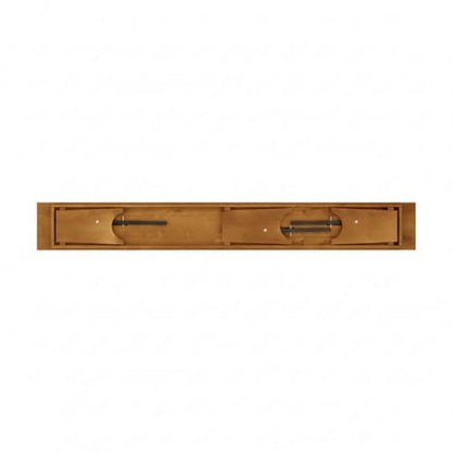 Vineyard 7' Barrel Brown Wood Folding Bench 12" x 84" - size: 84"