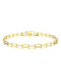 925 Sterling Silver Paperclip Chain Bracelet 3/4/5mm Silver Bracelet for Women Men Silver Bracelet 6.5-9 Inches - color: Gold 3mm, size: 7.5