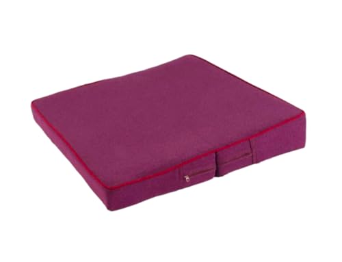 Large and Meditation Cushion,Square Handcrafted Meditation Mat,Portable Foldable Floor Cushion Outdoor Coconut Fibre Linen Yoga Cushion(Size:60x60cm(24x24inch),Color:Purple1) - color: Purple1, size: 60x60cm(24x24inch)