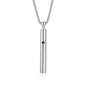 Breathing Easy Necklace, Mindfulness Breathing Stainless Steel Pendant for Stress Relief, Anxiety Management & Smoking Cessation Aid, Intricate Engraving for Men Women - color: Sliver