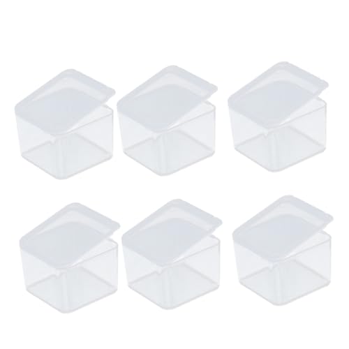 LIFKOME 50pcs Transparent Plastic Storage Box Mini Organizer for Crafts Tools and Medicine Durable Material for Easy Identification and Convenient Use