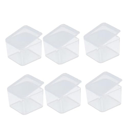 LIFKOME 50pcs Transparent Plastic Storage Box Mini Organizer for Crafts Tools and Medicine Durable Material for Easy Identification and Convenient Use