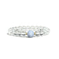 Beaded Bracelets for Women,Stretch Healing Crystal Bracelet Natural Stone Gemstone Jewelry Gifts - color: Style E-Clear Quartz&Aquamarine