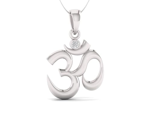 Sterling Silver 925 Om pendant Yoga Meditation Spiritual Necklace Charm Jewelry - color: Silver