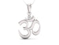 Sterling Silver 925 Om pendant Yoga Meditation Spiritual Necklace Charm Jewelry - color: Silver