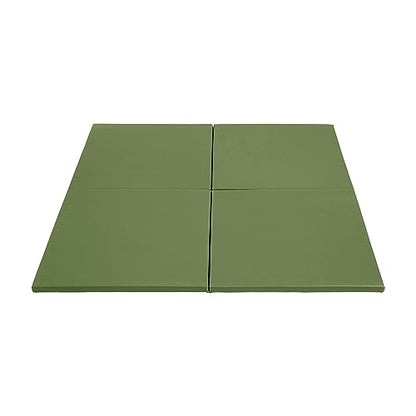 ECR4Kids SoftZone Play Patch Activity Mat Squares, Modular Playmat, Hunter Green, 4-Pack - color: Hunter Green