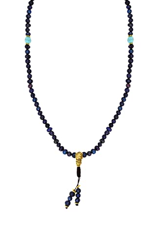 Mandala Crafts Buddhist Prayer Beads 108 Necklace Bracelet - Pearl Prayer Beads for Women - Tibetan Pearl Mala Beads 108 for Yoga Meditation - color: Black