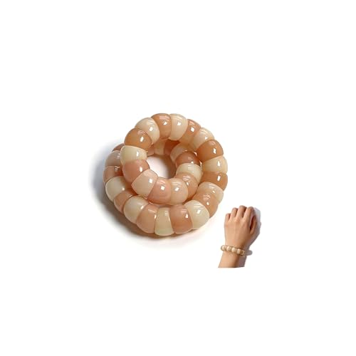 Roe Dolph Bodhi Bead Fidget Anxiety Bracelet for Women Men Chunky Stretch Beaded Mindful Jewelry Daily Reminder Gift for Mom Wife Friend - color: B3:brown
