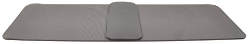 Fitvids All Purpose 1/2-Inch Extra Thick High Density Anti-Tear Exercise Yoga Mat and Knee Pad with Carrying Strap, Multiple Colors - color: Gray