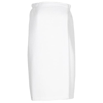 Women's Waffle Weave Spa Wrap - Lightweight, Breathable, One-Size-Fits-Most (29" Long) - color: White