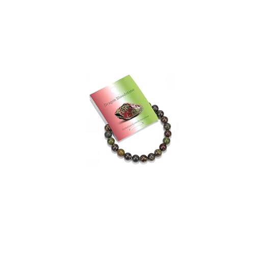 Vinswet 4mm 6mm 8mm Healing Crystal Bracelets for Women Men Natural Stone Beaded Stretch Bracelet Handmade Gemstone Reiki Spiritual Jewelry Gifts - color: Dragon Bloodstone, size: 8mm