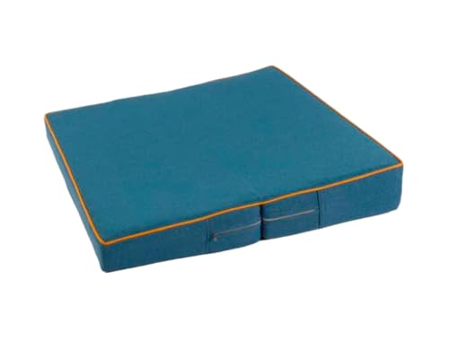 Large and Meditation Cushion,Square Handcrafted Meditation Mat,Portable Foldable Floor Cushion Outdoor Coconut Fibre Linen Yoga Cushion(Size:60x60cm(24x24inch),Color:Blue1) - color: Blue1, size: 60x60cm(24x24inch)