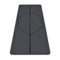 Liforme Travel Yoga mat – Patented Alignment System, Warrior-Like Grip, Non-Slip, Eco-Friendly, Ultra-Lightweight and Sweat Resistant, Made with Natural Rubber - color: Gray