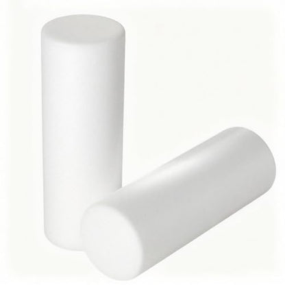 Cylinder Bolster Pillow Insert Set of 2, Bedding Round Pillows Inserts for Indoor and Outdoor Foam Filled, Only Insert (White, 6 * 17in)