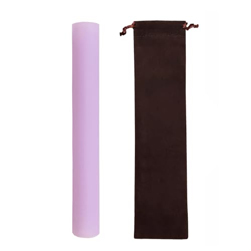 Singing Bowl Mallet Purple Acrylic Rubber Striker Mallet for Playing Quartz Crystal Singing Bowl with Bundle Pocket - color: Purple