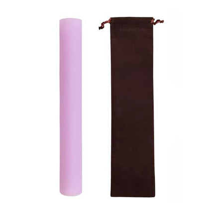 Singing Bowl Mallet Purple Acrylic Rubber Striker Mallet for Playing Quartz Crystal Singing Bowl with Bundle Pocket - color: Purple