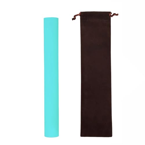 Singing Bowl Mallet Hollow Acrylic Silicone Rubber Striker Mallet for Playing Quartz Crystal Singing Bowls with Bundle Pocket(Blue) - color: Blue
