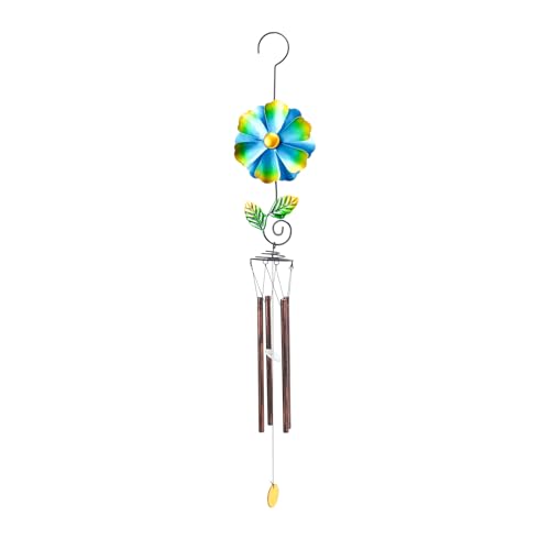 Wind Chimes for Outside Clearance - Garden Wind Chimes with Flower Wind Spinner, 33 Inch Deep Tone Metal Memorial Sympathy Windchimes for Patio Outdoor Porch Yard Decor Gifts(Green)
