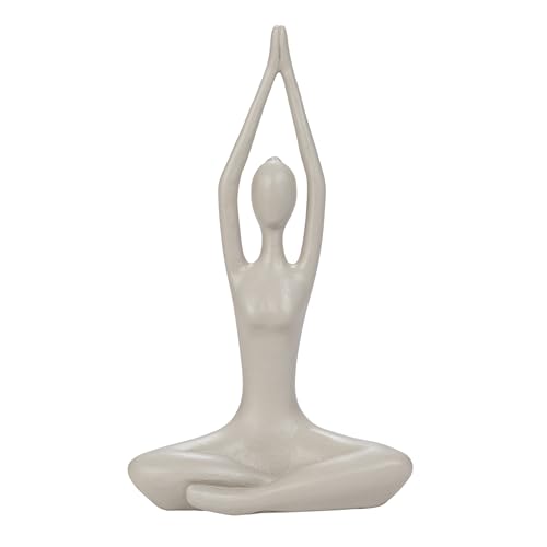Bloomingville Yoga Figure and Glass Votive Candle Holder Set, Multicolor, Set of 7