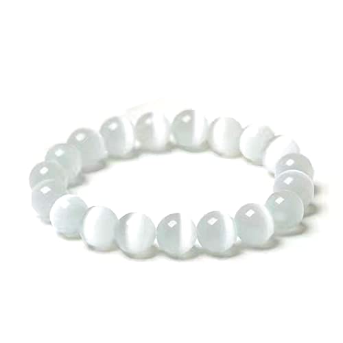 Fuqimanman2020 Healing Natural Stone Stretch Bracelet Strand Chakra Crystal Beaded Energy Reiki Spirituality for Women Conservancy Meditation Protection Jewelry - color: Opal