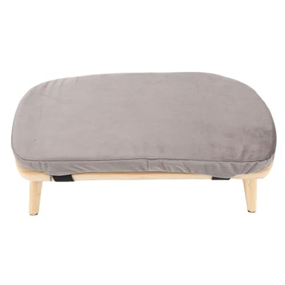Yinhing Wooden Meditation Bench Ergonomic Detachable Kneeling Stool with Soft Cushion for Practice Includes Convenient Carry Bag Stylish Blue Design for Comfortable Meditation Sessions and (Gray) - color: Grey
