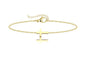 3mm Diamond Classic Tennis Bracelet for Women Dainty, Gold Jesus Cross Bracelets Trendy, 14K Gold Plated Heart/Evil Eye/Pearl/Starfish & Seashell Charm Bracelets for Women Bulk - style: Gold Plated Cross