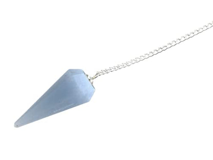 Amazing Gemstone Blue Calcite Crystal Pendulum for Divination - Certified Dowsing Crystals and Healing Stones for Chakra Balancing and Meditation - Enhance Reiki Spiritual Growth - color: Blue Calcite