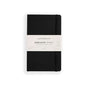myPAPERCLIP Executive Series Medium Plain Notebook | 192 Pages, 80 GSM, Soft Cover, Medium Size (5 x 8.25 in) | Flat Lay | Bookmark, Elastic Closure & Back Pocket | Black