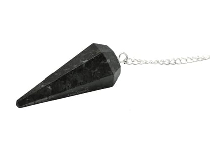 Amazing Gemstone Nuumite Crystal Pendulum for Divination - Certified Dowsing Crystals & Healing Stones for Chakra Balancing & Meditation - Enhance Reiki Spiritual Growth - color: Nuumite