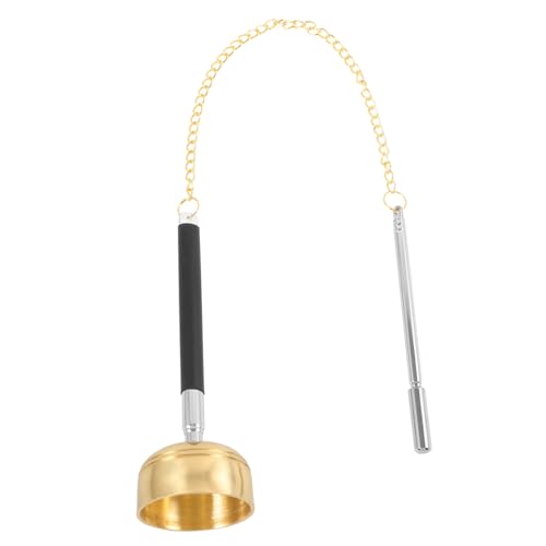 UPKOCH Portable Hand Bell for Meditation Buddhism Prayer Bell Durable Temple Chime with Crisp Sound for Yoga Mindfulness and Spiritual Practices