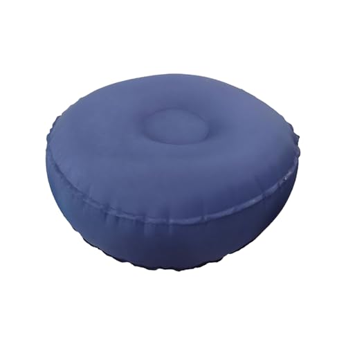Meditation Cushion - Inflatable Yoga Balance Seat, Non-Slip Bolster Pad, Portable Cushion for Relaxation | Exercise Support for Men Women Adults Indoor Outdoor Backyard Gym Living Room Use - color: Dark Blue