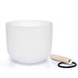 TERRITORY G Note Throat Chakra Quartz Frosted Crystal Singing Bowl 8 inch - color: G note
