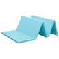 KaRaDaStyle Gymnastics Mat Folding Stretch Mats 75"x31"x1.2" Exercise Muscle Training Children Play Horizontal Bar Mat Yoga Sports Soundproof Home Use - color: AquaBlue/5-fold