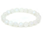 Keleny Fashion Crystal Man Women Stretch Bracelet 10mm Round Beads Rock Jasper 7 Inch Unisex - color: Blue Moonstone