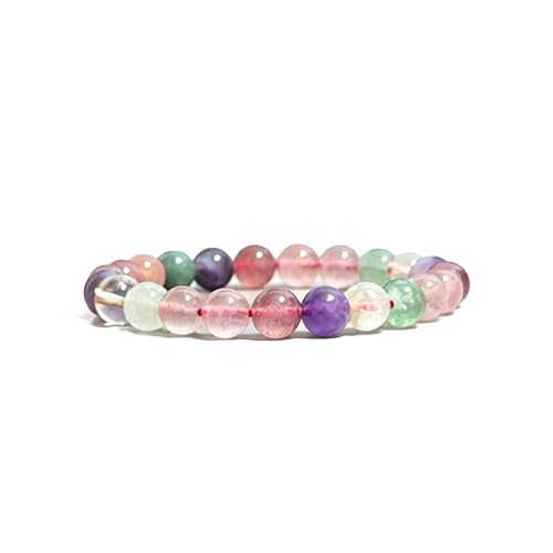 Beaded Bracelets for Women,Stretch Healing Crystal Bracelet Natural Stone Gemstone Jewelry Gifts - color: Style O-Multicolor A