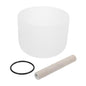 PRETYZOOM 8-inch Clear Crystal Chakra Singing Bowl Set with Mallet for Yoga Meditation Sound Healing and Home Decor